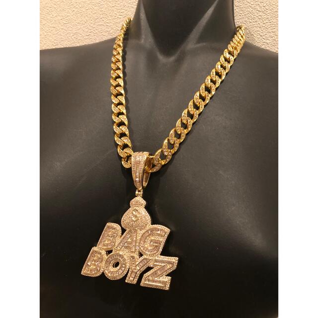 $ BAG BOYZ ネックレス  トップ　ゴールド　GOLD ヒップホップ