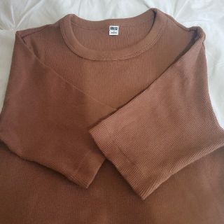 ユニクロ(UNIQLO)のリブ カットソー(カットソー(半袖/袖なし))