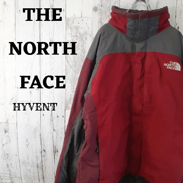 THE NORTH FACE(ザノースフェイス)のUS規格ノースフェイスマウンテンパーカーハイベント刺繍ロゴレッド赤L メンズのジャケット/アウター(ナイロンジャケット)の商品写真