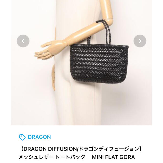 DRAGON(ドラゴン)のドラゴン　DRAGON バッグ メッシュ　レザー　カゴ　イエナ　プラージュ　 レディースのバッグ(かごバッグ/ストローバッグ)の商品写真