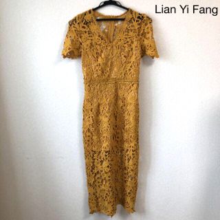 Lian Yi Fang 上品　レース　ワンピース　S(ロングワンピース/マキシワンピース)