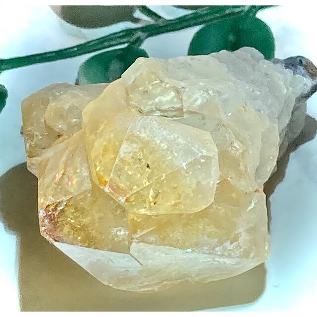 親子水晶【恋愛・虹入り】レインボー シトリンクォーツ 原石 ポイント