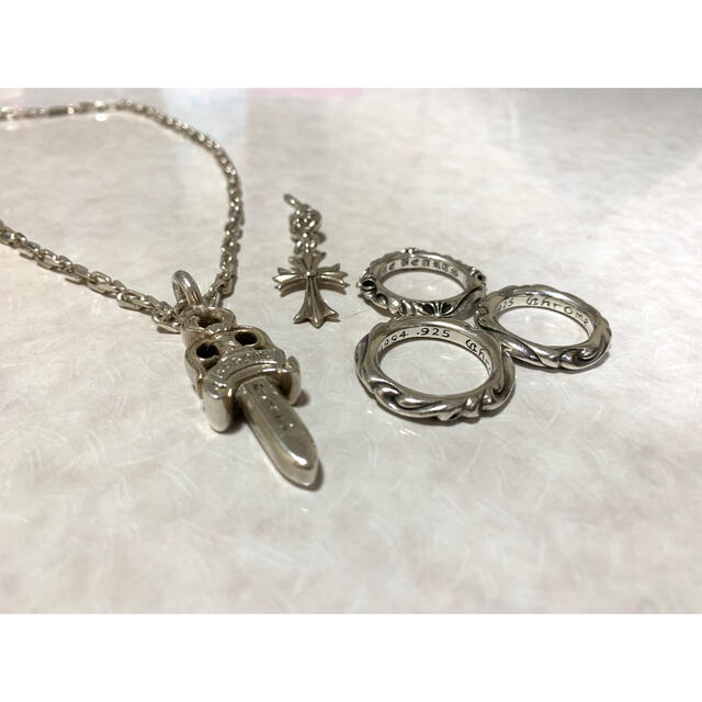 国内正規品 クロムハーツ ダブルダガー ペンダントトップのみ