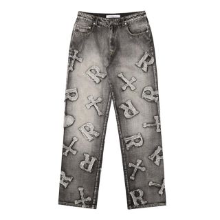 ジョンローレンスサリバン(JOHN LAWRENCE SULLIVAN)の入手困難racerworldwide washed icepatch jeans(デニム/ジーンズ)