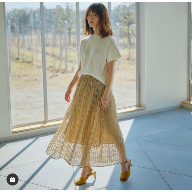 iNtimite  Flower Lace Pleat Skirt