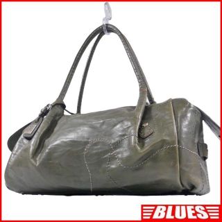 PELLE BORSA - ボストンバッグ 旅行 修学旅行 レザー 本革 緑 メンズ