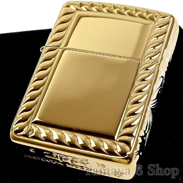 ZIPPO(ジッポー)のZIPPO アーマーロープ３面アラベスク ゴールド 金タンク ジッポ ライター メンズのファッション小物(タバコグッズ)の商品写真