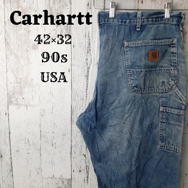 【1252】US 海外規格90s Carhartt デニムパンツ ジーンズ