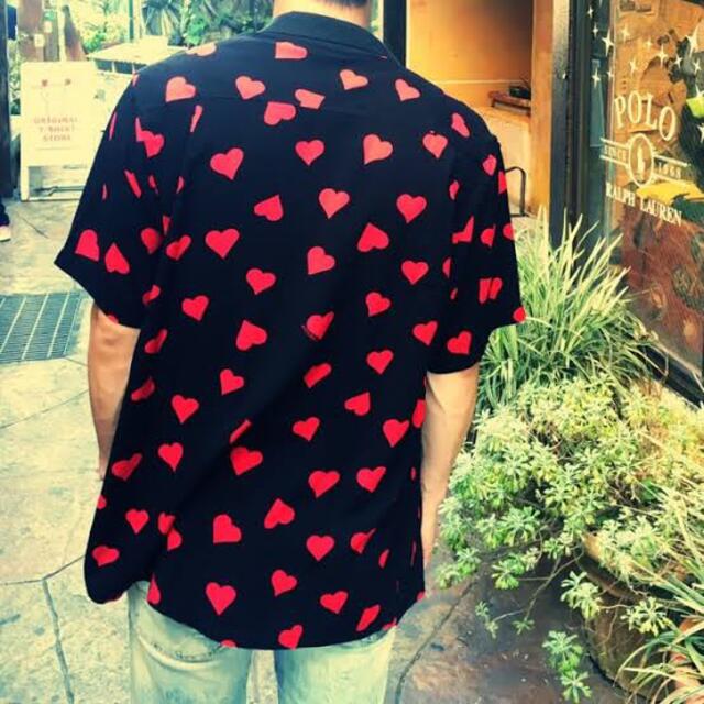 メンズ コムドットやまと 着用 supreme hearts rayon shirts 正規品