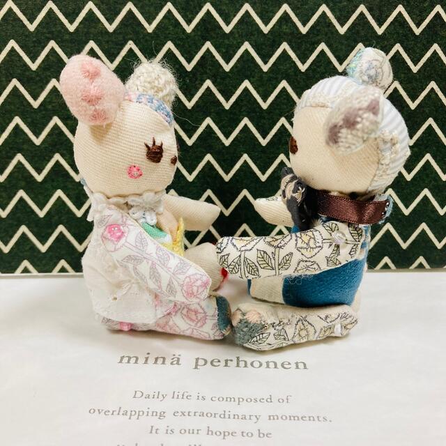 mina perhonen(ミナペルホネン)のミナペルホネン　夫婦テディベア ハンドメイドのぬいぐるみ/人形(ぬいぐるみ)の商品写真