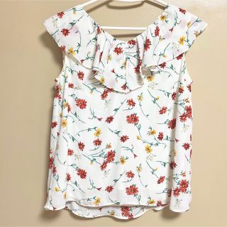 イング(INGNI)のINGNI 花柄シフォンフリルトップス(シャツ/ブラウス(半袖/袖なし))