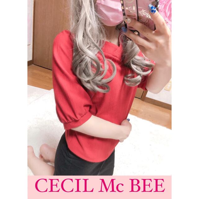 CECIL McBEE(セシルマクビー)の4810.CECIL Mc BEE 前後2way レッド チュニック レディースのトップス(チュニック)の商品写真