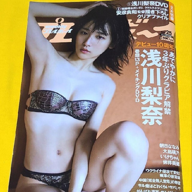 PLAYBOY(プレイボーイ)の浅川梨奈  DVD付き  週刊プレイボーイ  25号 エンタメ/ホビーのDVD/ブルーレイ(アイドル)の商品写真