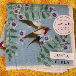 フルラ(Furla)のフルラ  ガーゼハンカチ　燕柄ツバメ(ハンカチ)