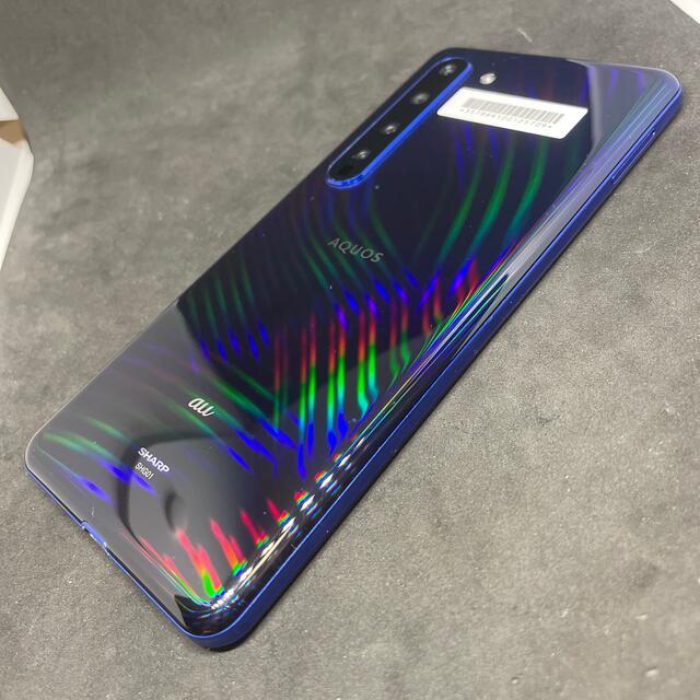 AQUOS(アクオス)のジャンク 美品 SHG01 アースブルー AQUOS R5G スマホ/家電/カメラのスマートフォン/携帯電話(スマートフォン本体)の商品写真