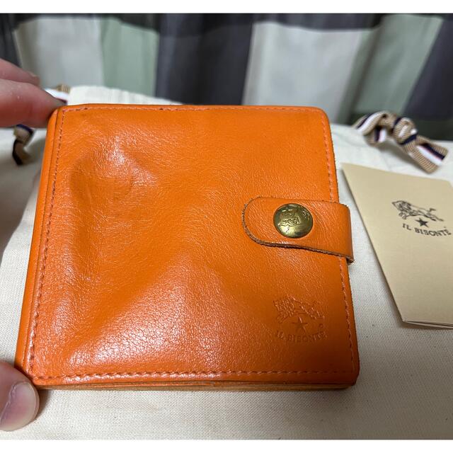 【新品未使用】イルビゾンテ コンパクト二つ折り財布  オレンジ（ライトブラウン）