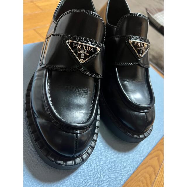 PRADA チョコレート　ブラッシュ　ドレザー　ローファー　３６.５　新品未使用