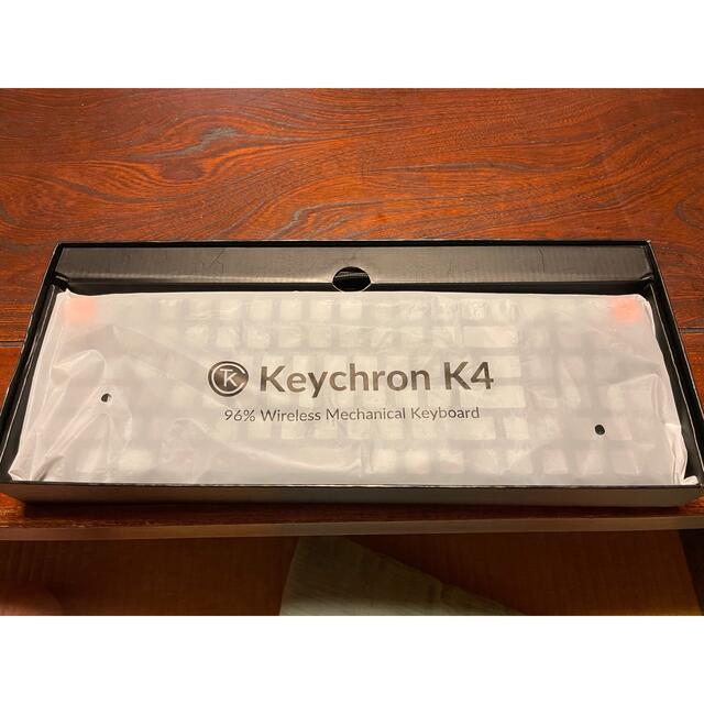 keychron k4v2 us 茶軸 RGB アルミフレームPC/タブレット