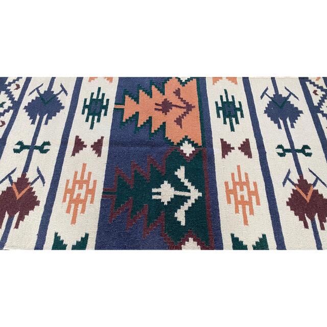 インドキリム ウール 手織り 167×92cm 5