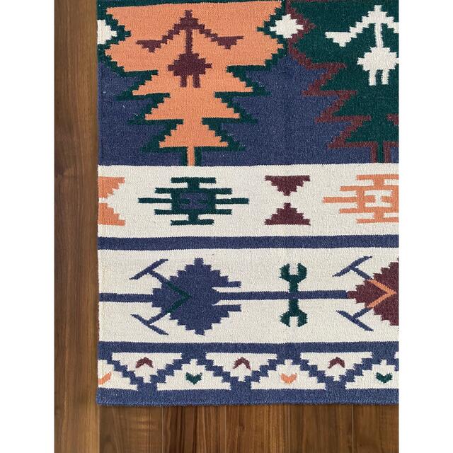 インドキリム ウール 手織り 167×92cm 6