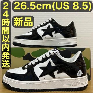 アベイシングエイプ(A BATHING APE)のBAPE STA カレッジカラー BLACK 26.5cm US 8.5(スニーカー)