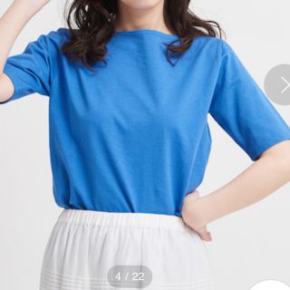 チャイルドウーマン(CHILD WOMAN)の【限定値下げ】CHILD WOMAN バスク天竺ボートネック5分袖プルオーバー(Tシャツ/カットソー(半袖/袖なし))