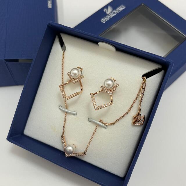 (極美品)スワロフスキー Edify Small ネックレス・ピアス セット | フリマアプリ ラクマ