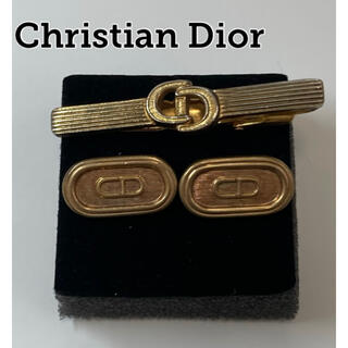 クリスチャンディオール(Christian Dior)のDior ロゴ ゴールド カフス ネクタイ ピンセット  ディオール タイピン(ネクタイピン)