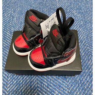 ナイキ(NIKE)の新品 NIKE BABY JORDAN 1 ベビージョーダン BRED 8cm(スニーカー)