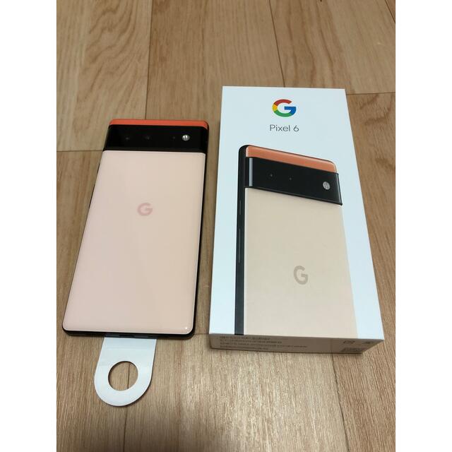 Google Pixel(グーグルピクセル)の新品未使用品　Google Pixel 6 Kinda Coral 128GB スマホ/家電/カメラのスマートフォン/携帯電話(スマートフォン本体)の商品写真