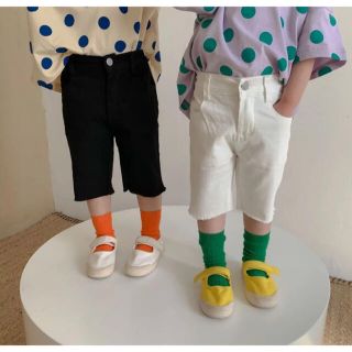 新品　カットオフ　ストレッチはんぱ丈パンツ(パンツ/スパッツ)