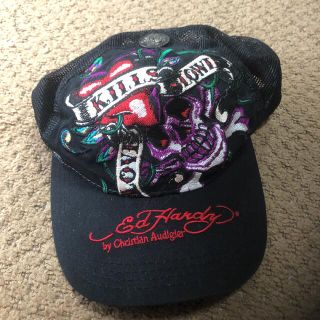 エドハーディー(Ed Hardy)の希少　シリアルあり　エドハーディ　キャップ　クロムハーツ  スカル　フラワー(キャップ)