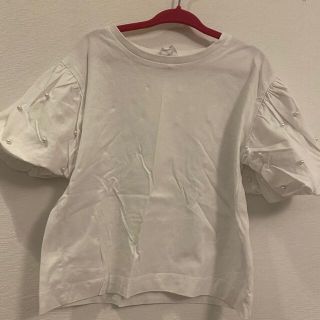 ザラキッズ(ZARA KIDS)のZARA 袖パール　カットソー　袖バルーン(Tシャツ/カットソー)