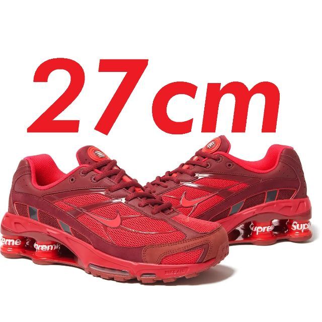 Supreme®/Nike® SHOX RIDE 2 SP Red 27cm