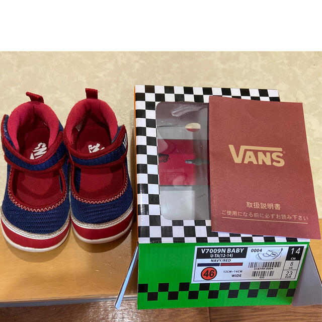 VANS(ヴァンズ)のVANS V7009N BABY ネイビー／レッド　キッズサンダル　バンズ キッズ/ベビー/マタニティのベビー靴/シューズ(~14cm)(サンダル)の商品写真