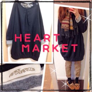 ハートマーケット(Heart Market)のコクーンワンピ/1200円→1000円(ひざ丈ワンピース)