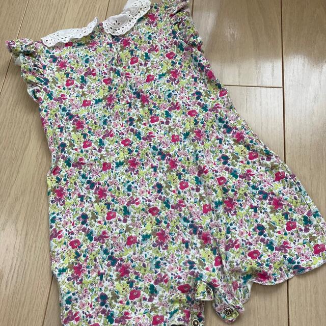 NEXT(ネクスト)のネクスト★花柄襟付きロンパース18-24m 2y キッズ/ベビー/マタニティのベビー服(~85cm)(ロンパース)の商品写真