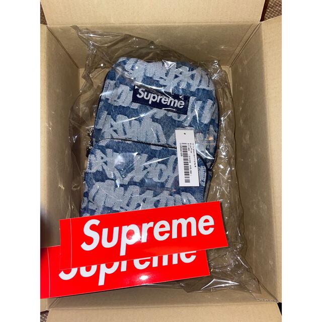 Supreme Fat Tip Jacquard Denim Sling Bag