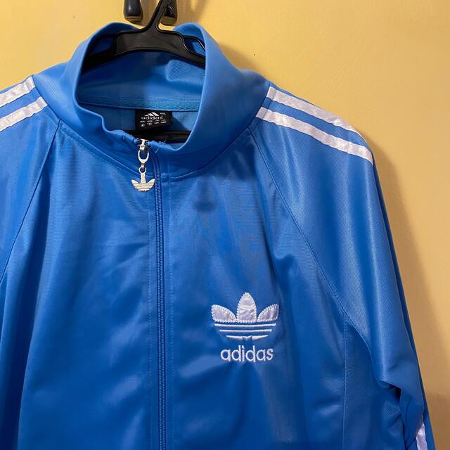 adidas(アディダス)のadidas 90s vintage ジャージ 水色　XXLサイズ メンズのトップス(ジャージ)の商品写真