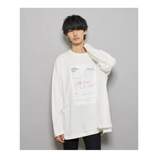 ジュンレッド(JUNRED)の【ホワイト（10）】【tai*JUNRed】カルテプリントワイドスリットカットソー(カットソー(長袖/七分))