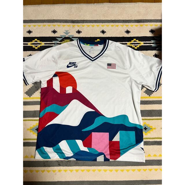 【美品】Nike SB × Parra USA V-NECK tee XXL