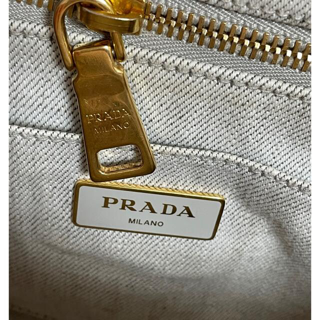 ミニトート PRADA デニム 2way カナパ sの通販 by クリスマス値下げ中｜プラダならラクマ - PRADA プラダ カナパ