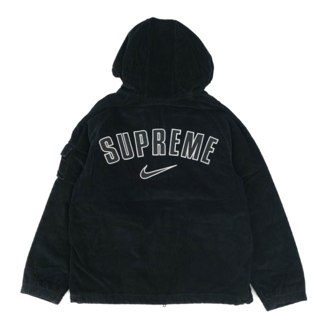 Supreme(シュプリーム)のSupreme シュプリーム ジャケット 22SS nike arc corduroy hooded jacket black ナイキ コーデュロイ フード ジャケット ブラック系【新古品】【未使用】【中古】 メンズのジャケット/アウター(その他)の商品写真