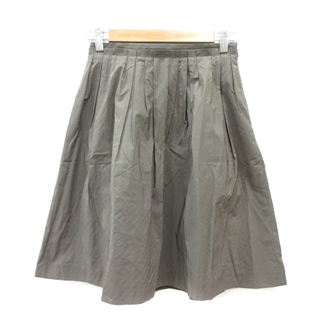 ESTNATION(エストネーション)のエストネーション ビス フレアスカート ひざ丈 36 緑 カーキ レディースのスカート(ひざ丈スカート)の商品写真