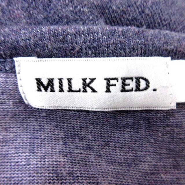 MILKFED.(ミルクフェド)のミルクフェド カットソー Uネック 半袖 S 紫 パープル /RT レディースのトップス(カットソー(半袖/袖なし))の商品写真