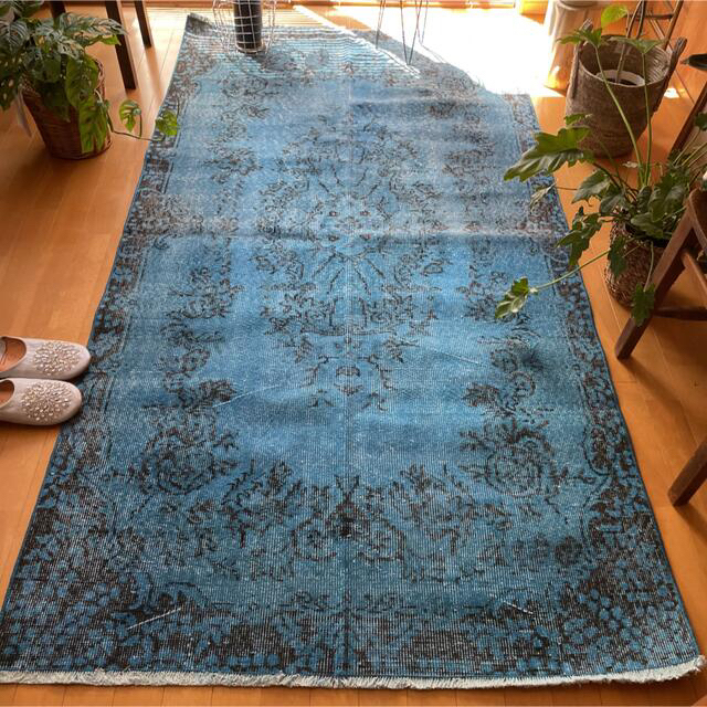 専用スカイブルー ブルーオーバーダイ メダリオン トルコヴィンテージ