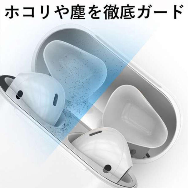 airpods エアポッツ ダストカバー ダストガード シール 黒 S スマホ/家電/カメラのオーディオ機器(ヘッドフォン/イヤフォン)の商品写真