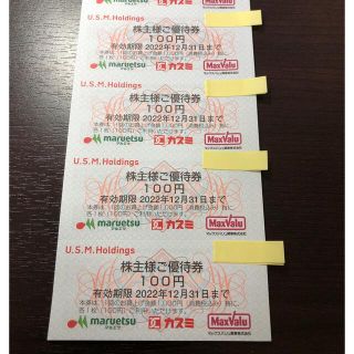 カスミ株主優待券　USMH株主優待券4枚(ショッピング)