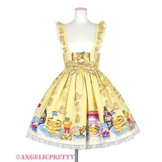 アンジェリックプリティー(Angelic Pretty)のAngelic Pretty Honey Cake Cafeスカートイエロー(ひざ丈スカート)