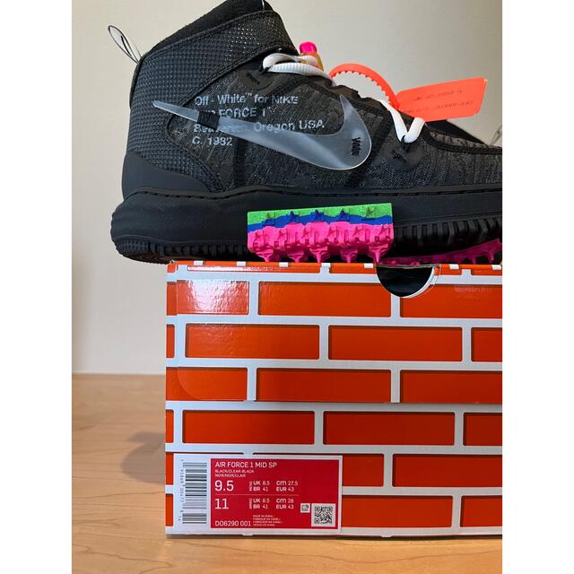 Off-White × Nike Air Force 1 Mid "Black" 8